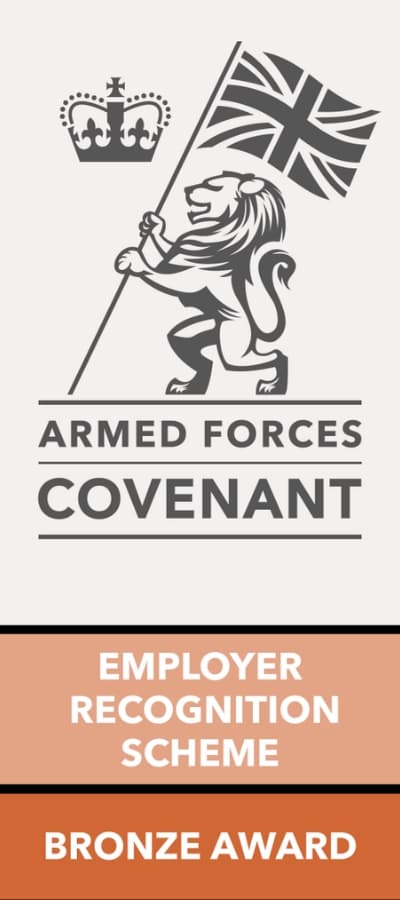Armed Forces Covenant Defence Employer Recognition Scheme Bronze Award 2026